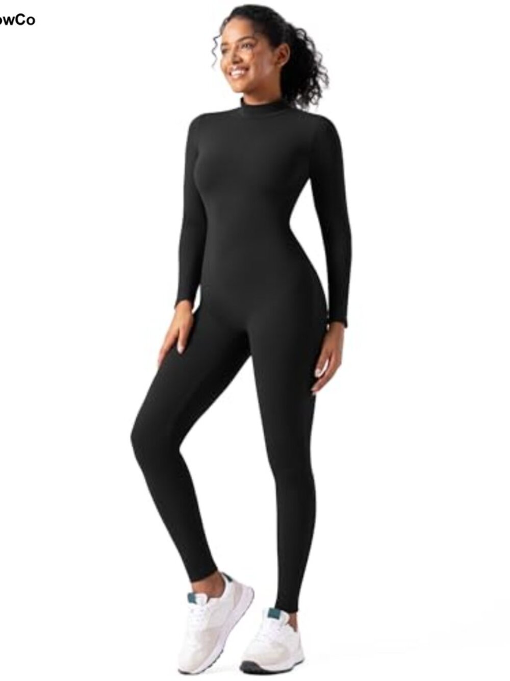 Long Sleeve Bodysuit One Piece Bodycon Tummy Control Jumpsuit